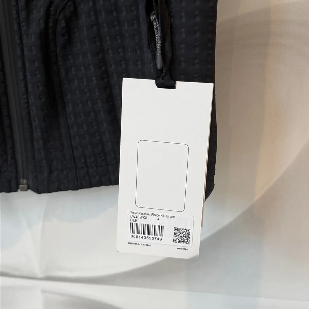Lululemon Water-Repellent Fleece Hiking Vest! NWT